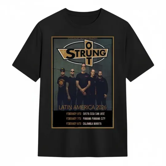 Discover Strung Out Latin America 2026 Tour Shirt