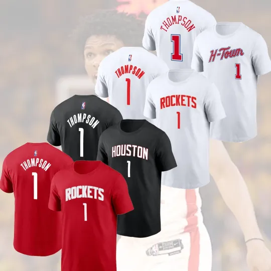 Amen Thompson #1 Houston Rockets 2025 Name & Number Gift For Fans