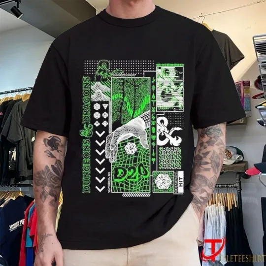 Discover Dungeons & Dragons Trippy Tech T-shirts