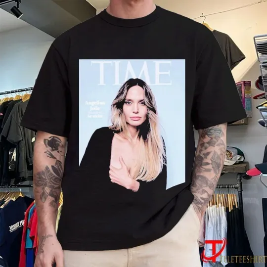 Discover Angelina Jolie In Contours Her Truth Of Time France 2025 T-shirts