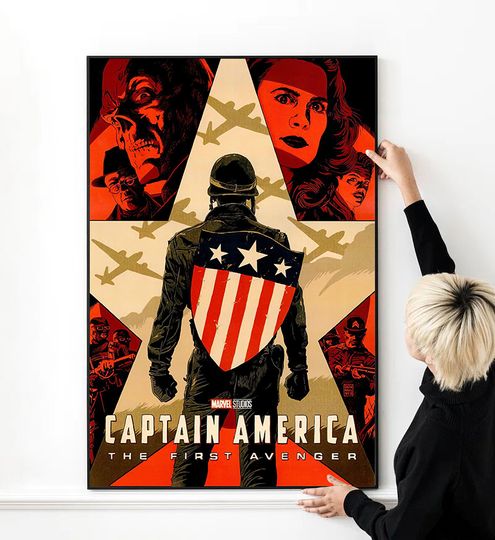 Captain America The First Avenger Movie Poster Vertical Premium Matte Wall Art