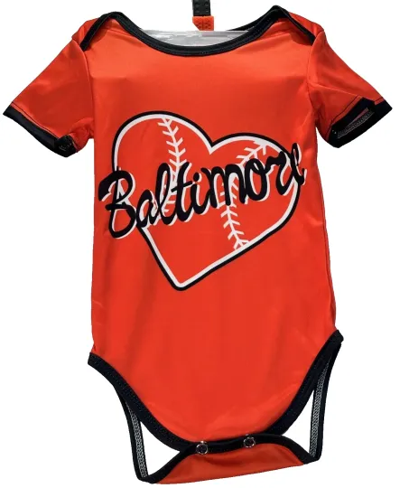 Baltimore Orioles Infant One Piece Sizes 3 mos & 18 Mos NEW Lot of 2