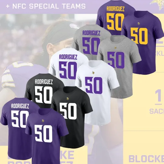 Discover Levi Drake Rodriguez #50 Minnesota Football 2025 Name & Number Gifts