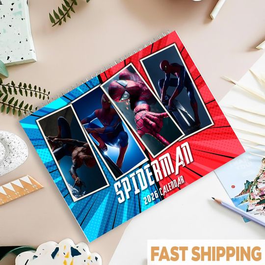 Discover Andrew Garfield Superhero Calendar 2026, Friendly Neighbors Wall Calendar, Spider  Boy Room Decor