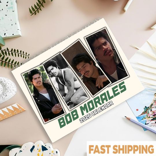 Discover La Bamba Bob Morales 2026 Wall Calendar, Classic Chicano Film Fan Gift, Moto Biker Aesthetic Art Calendar