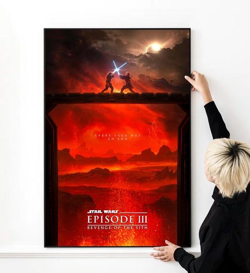 Star Wars Episode III Revenge of the Sith Movie Poster Vertical Wall Art Canvas