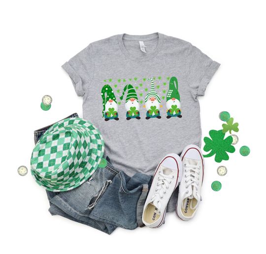 Discover St. Patrick's Day Gnomes Shirt,St. Patricks Day Shirt,Shamrock Lucky Lips,Four Leaf Clover,Shamrock Shirts,Patrick's Day,Irish Tshirt