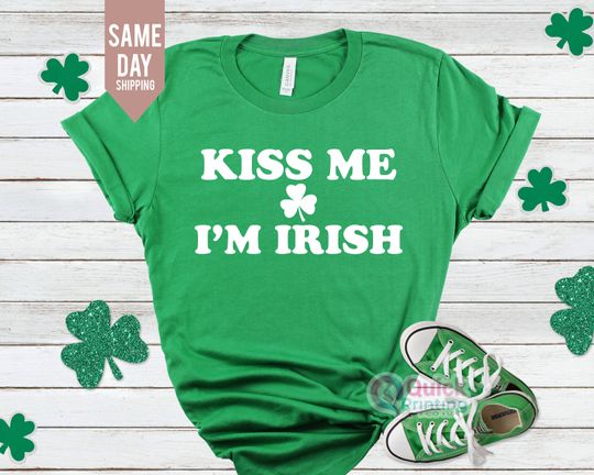 Discover Kiss Me I'm Irish Shirt - St Patrick's Day Tee