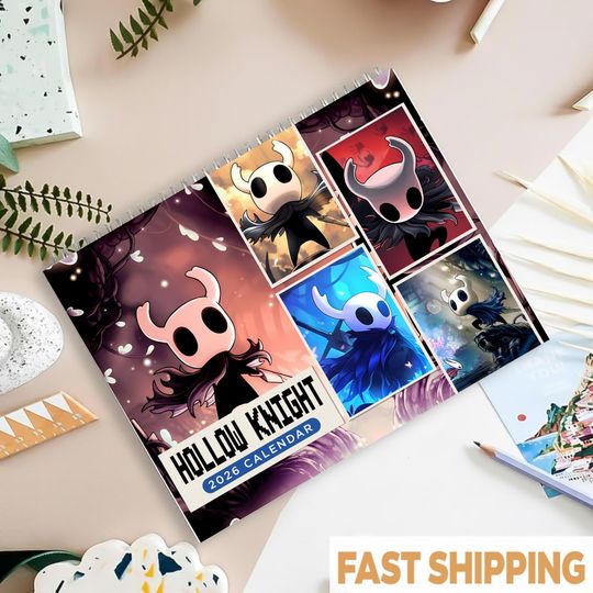 Discover Hollow Knight Wall Calendar 2026, Hollow Knight Poster, Gaming Wall Decor