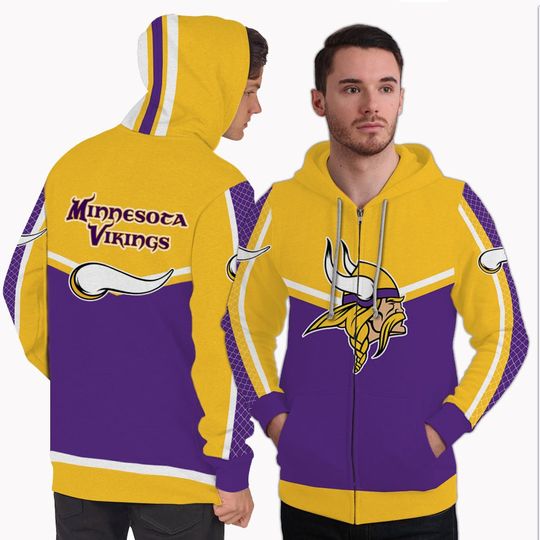 Gorgeous Fitting Minnesota Vikings Zip Hoodie