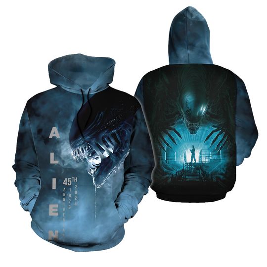 Alien 45th Anniversary From 1979 To 2024 Hoodie