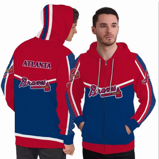 Gorgeous Fitting Atlanta Braves Zip Hoodie
