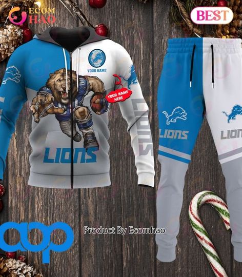 Detroit Lions football Personalized Combo 3D Hoodie, Zip Hoodie And Joggers Sports Fans