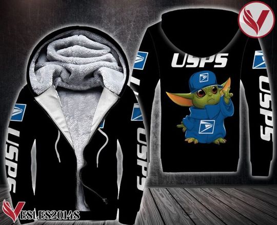 Baby Yoday Postal Service 3D Fleece Zip Hoodie, Gift For Father, Employee