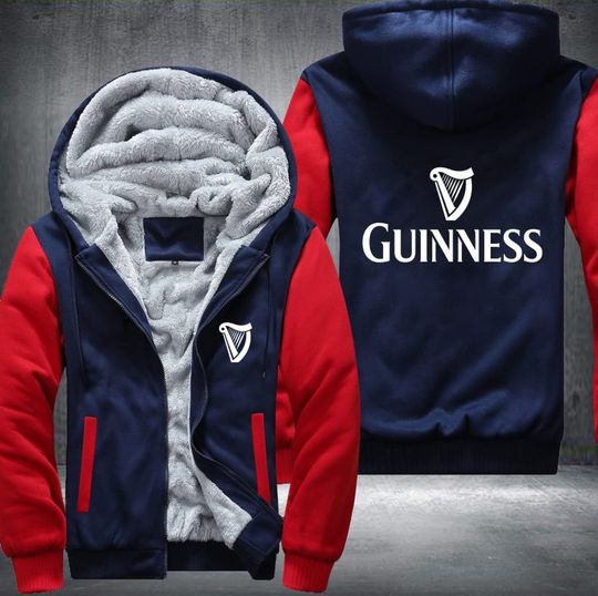 Guinness Beer Fleece Hoodie Jacket