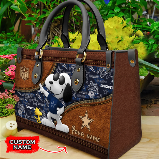 Dallas Cowboys Personalized Leather Hand Bag