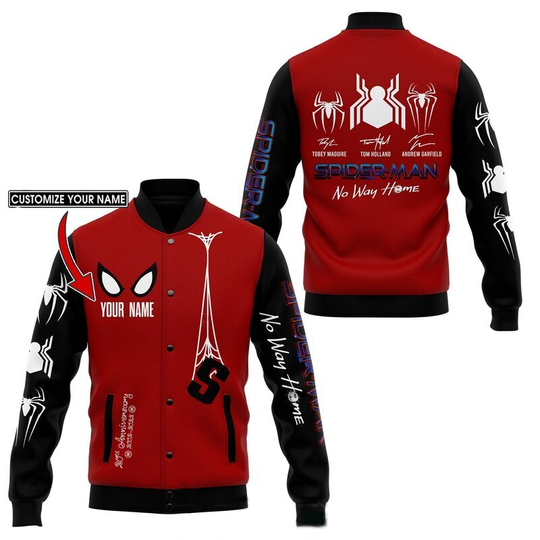 Discover Spider Man No way home custom name baseball jacket