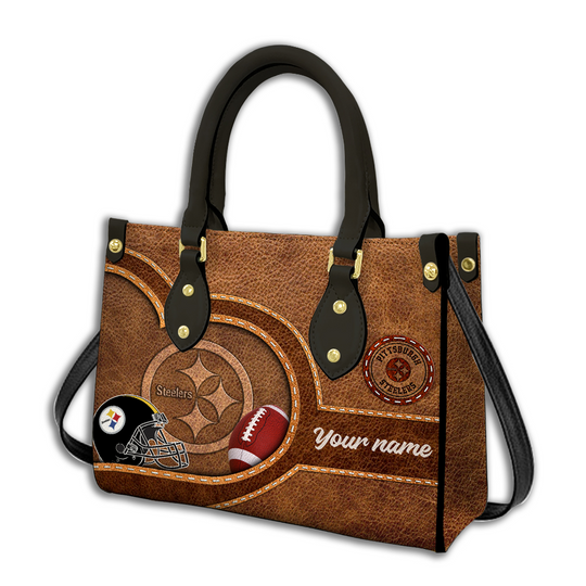 Discover Pittsburgh Steeler Personalized Leather Hand Bag