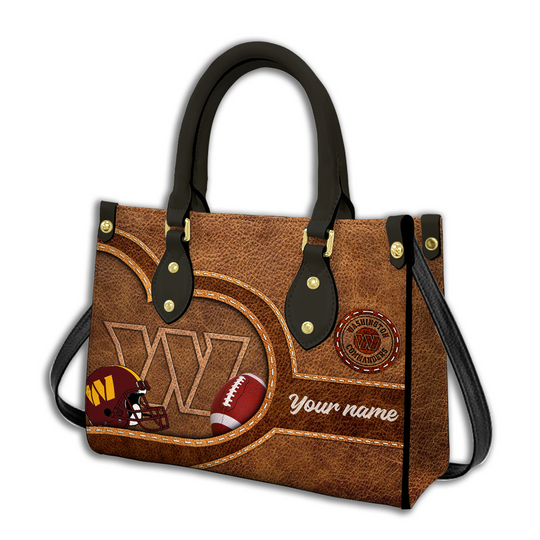 Washington Commanders Personalized Leather Hand Bag