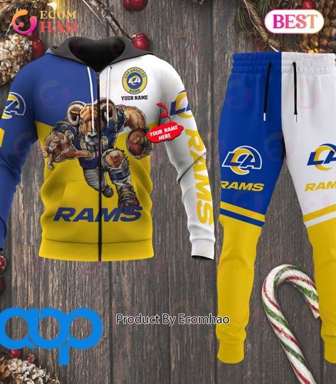 Los Angeles Rams Football Personalized Combo 3D Hoodie, Zip Hoodie And Joggers Sports Fans