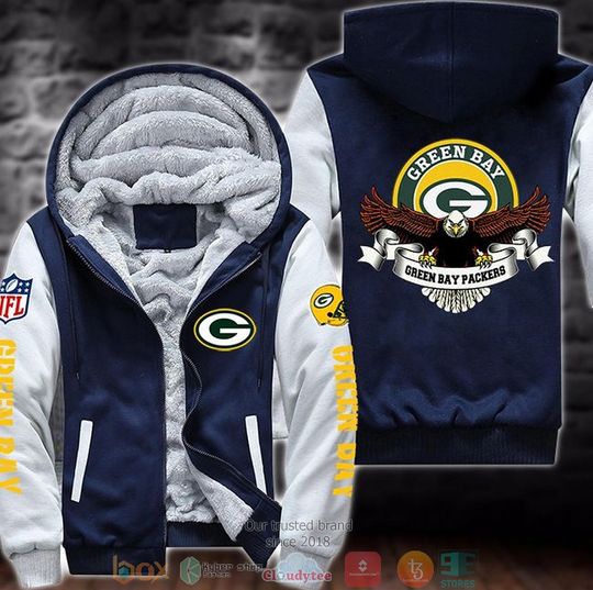 Green Bay Packers Logo Eagle 3D Fleece Hoodie