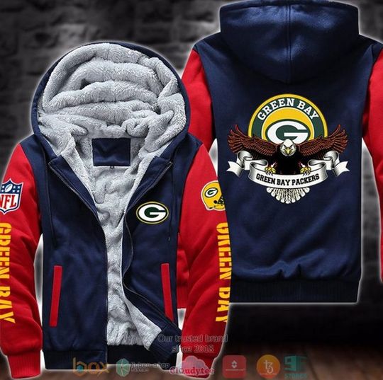 Green Bay Packers Logo Eagle 3D Fleece Hoodie