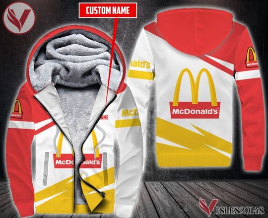 Discover Personalized Mcdonald’s Uniform Custom 3D Fleece Zip Hoodie, Winter Hoodie