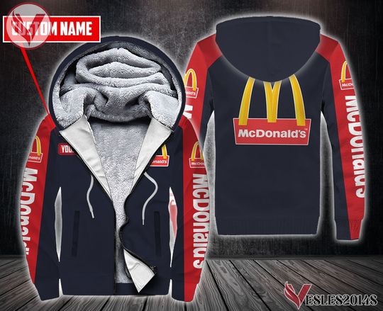 Discover Personalized Mcdonald’s Uniform Custom 3D Fleece Zip Hoodie, Winter Hoodie