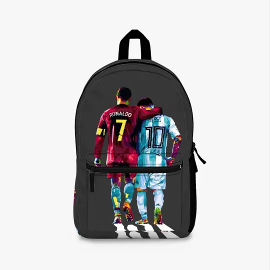 Two of the best soccer players CR7 and Lionel Messi Backpack