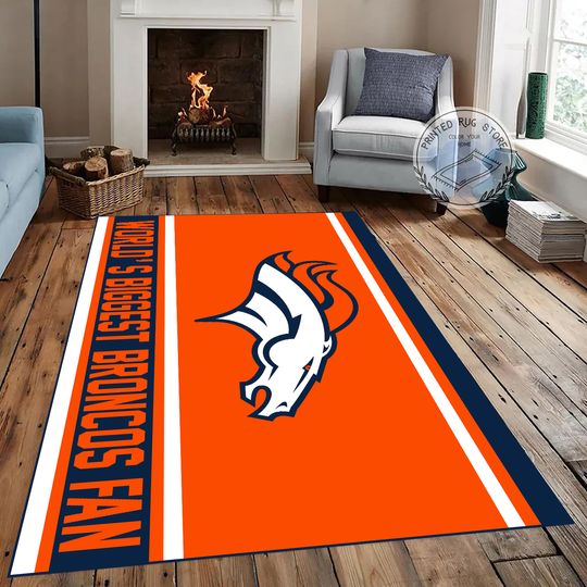 World's Biggest Denver Broncos Fans Carpet Anti-skid Floor Rugs