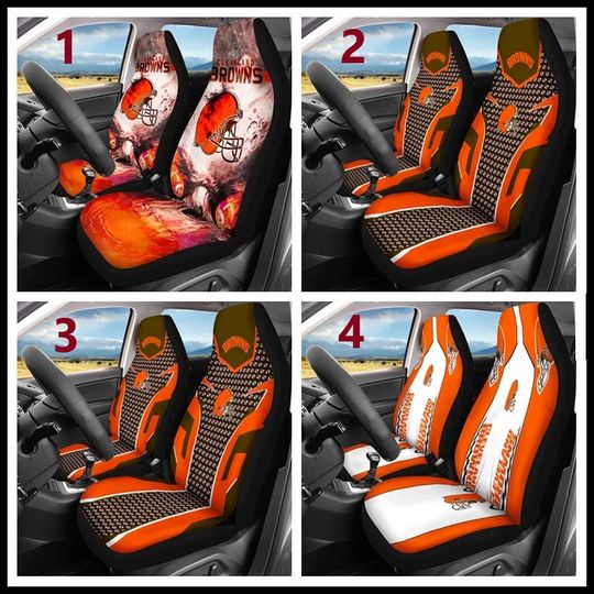 Car Seat Cover Seat Protector 2Pc for  Cleveland Browns