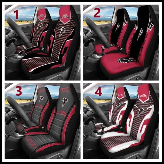 Car Seat Cover Seat Protector 2Pc with Los Atlanta Falcons