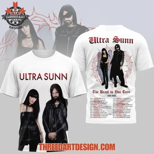 Discover Ultra Sunn The Beast In You Tour USA 2026 T-Shirt