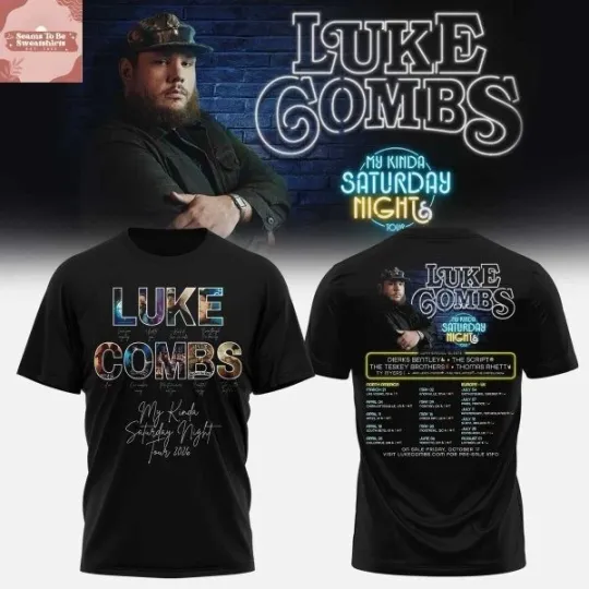 Discover Lukee Comb My Kinda Saturday Night Tour 2026 T-Shirt