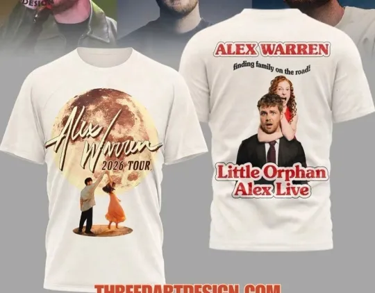 Discover Alex Warren Little Orphan Alex Live 2026 Tour 3D T-Shirt