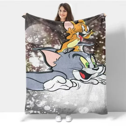 Tom Jerry Funny Friends Tom And Jerry Cartoon Movie Fleece Blanket