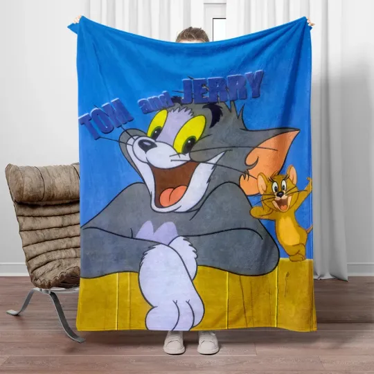 Tom Jerry Film Fleece Blanket, Tom And Jerry Movie Cartoon Gifts Blanket
