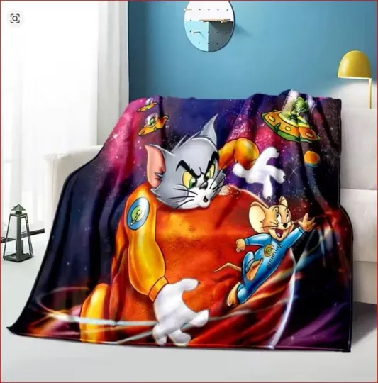 Discover Galaxy Tom Jerry Cartoon Blanket Tom And Jerry Movie Fleece Blanket