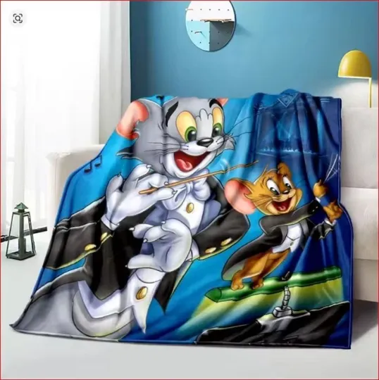 Discover Tom Jerry Music Cartoon Gifts Blanket Tom And Jerry Movie Fleece Blanket