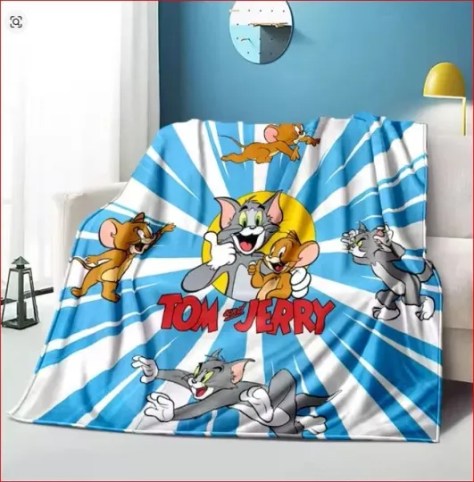 Discover Tom Jerry Cartoon Funny Blanket Tom And Jerry Movie Fleece Blanket