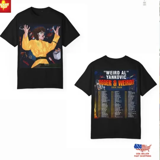 Discover Weird Al Yankovic Bigger & Weirder 2026 Tour T-Shirt