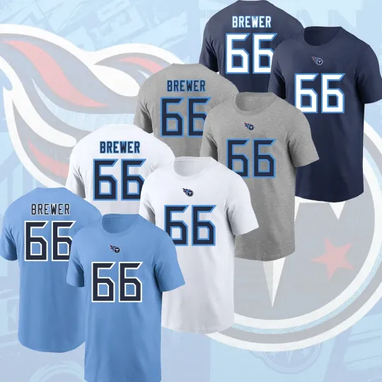 Discover Chandler Brewer #66 Tennessee 2025 Name & Number Fan Gifts