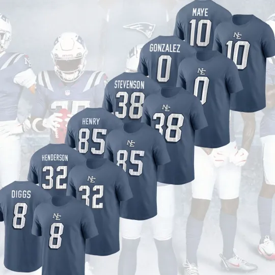 Discover New England Football 2025 Rivalries Collection Name & Number Fan Gifts