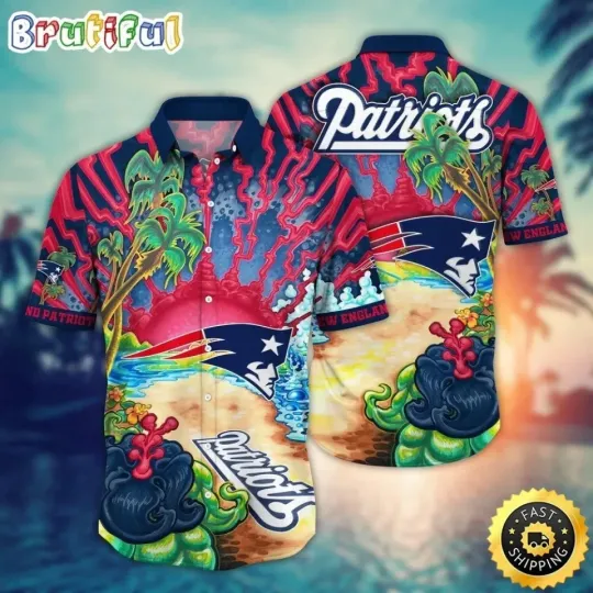 Discover New England Football Team Patriotss  Hawaiian Shirt Button Down Unisex Adults