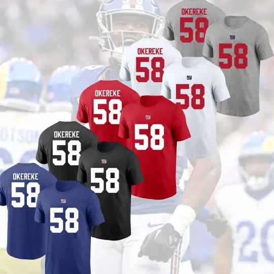 Discover Bobby Okereke #58 New York Football 2025 Name & Number Fan Gifts