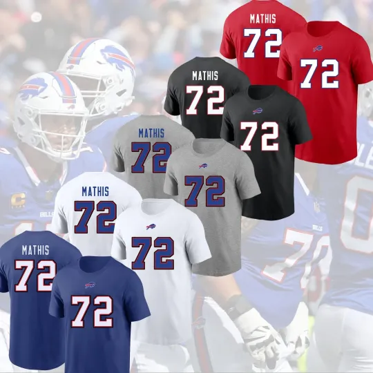 Discover Phi.darian Mathis #72 Bu.FF.lo Bill 2025 Name & Number For Fans