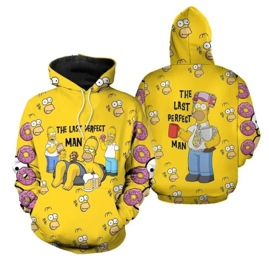 Discover Hoodie Cartoon 3D Homer Simpson Character 3D Hoodie