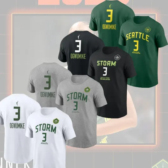Discover Nneka Ogwumike #3 Seattle 2025 Name & Number Fan Gifts