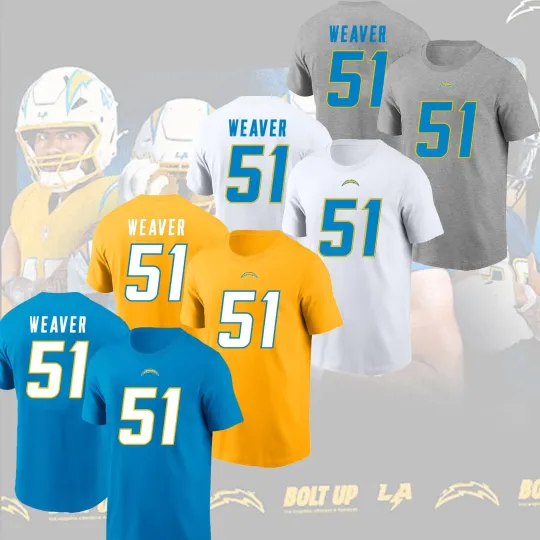 Discover Rashad Weaver #51 Los Angeles Football 2025 Name & Number Fan Gifts