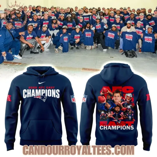 Discover 2025 AFC East Champions New England Patriot 3D Hoodie